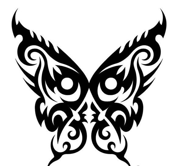 Tribal butterfly tattoos designs