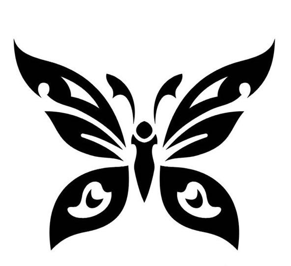 Tribal butterfly tattoos