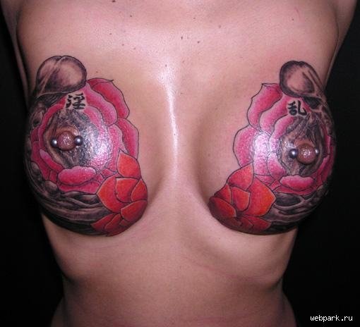 breast tattoos. tattoo on reast.