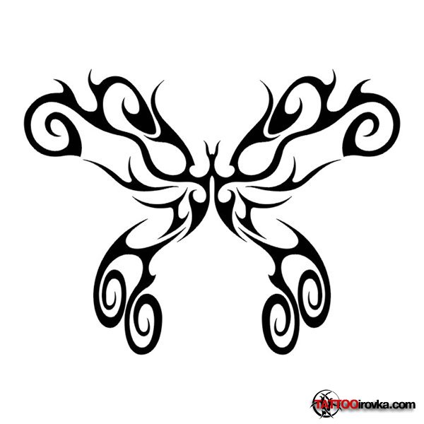 Tribal Butterflies tattoos design