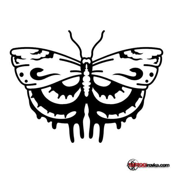 big tribal butterfly tattoo